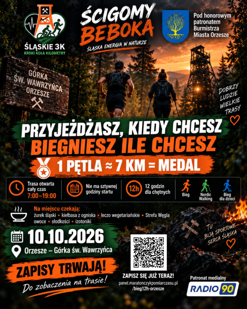 Plakat: Bieg i marsz Nordic Walking „Ścigomy Beboka" Plakat: Bieg i marsz Nordic Walking „Ścigomy Beboka"