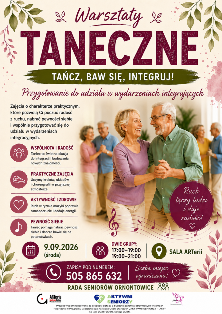 Warsztaty taneczne - plakat Warsztaty taneczne - plakat