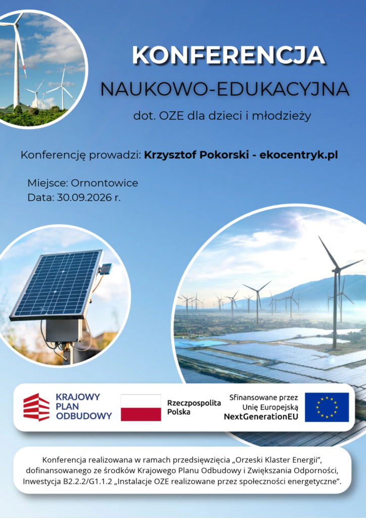 Plakat promocyjny - konferencja OZE.